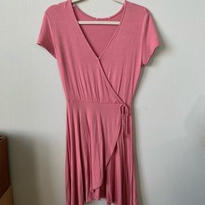 Pink Rolla Coster Wrap Dress